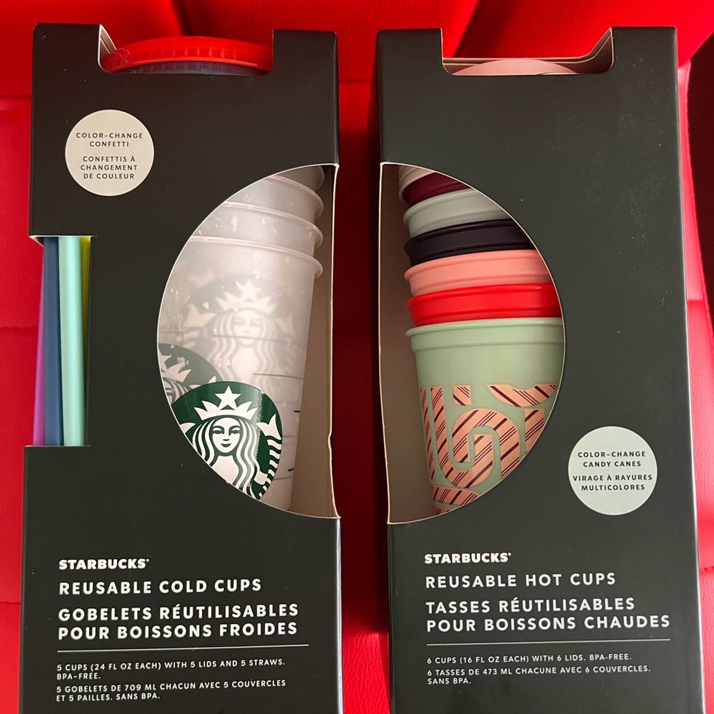 Starbucks Color Changing cups (2 sets)